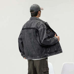 Chaqueta Vaquera Extra Grande Personalizada para Hombre, Estilo Vintage Lavado con Botones, para Uso Casual - Product Image 6