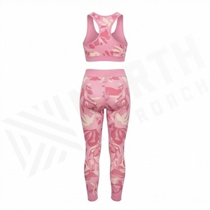 Conjunto de Yoga Sublimado Personalizado al por Mayor para Mujer, 2 Piezas, Bra Deportivo y Leggings, Ropa Deportiva Informal para Gimnasio - Product Image 2