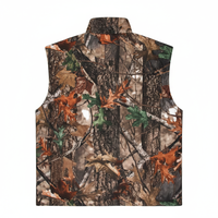 Gilet de chasse camouflage unisexe respirant à séchage rapide, antibactérien, imprimé par sublimation, polyester/coton, doublure orange, été