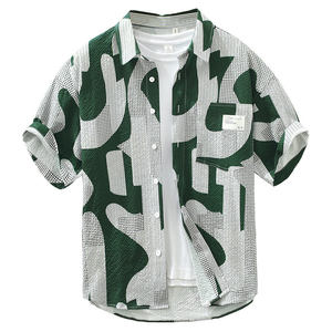 Chemise hawaïenne à manches courtes personnalisée pour homme, imprimé graphique, boutonnée, pour les vacances à la plage - Product Image 2