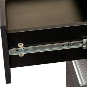 Cassettiera a 8 cassetti in rovere, mobile contenitore doppio per camera da letto, soggiorno, ingresso, moderno, autoportante, allungabile, nero - Product Image 6