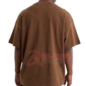 Heavyweight 100% Cotton Knitted Plus Size Men's T-Shirt Custom Design Print Oversized High Quality Plain Heat-<b>Transfer</b> - Product Image 2