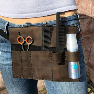 Étui de Rangement Professionnel pour Ciseaux de Barbier en Cuir Véritable Premium Anti-Odeur Grande Capacité Robuste – Sac de Transport pour Outils de Salon - Product Image 1