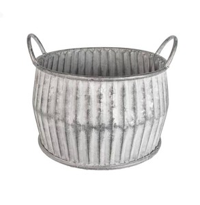 Pot de fleurs galvanisé haut de gamme, seau en métal, pot à fleurs, pot en zinc, décoration rustique, décoration de ferme, pot pour plantes, seau vintage - Product Image 4