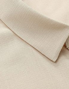 Chemise en coton et lin pour hommes, manches courtes, décontractée, pour l'été et la plage - Product Image 4