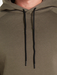 Simple pullover hoodie for men soft cotton blend fleece interior <b>drawstring</b> hood front <b>pouch</b> pocket relaxed fit casual daily - Product Image 5