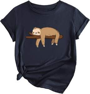 T-shirt pour femme tendance uni, vente en gros, vêtements décontractés d'été, coton de qualité supérieure, coupe ample, hauts à manches courtes personnalisés pour femmes - Product Image 3