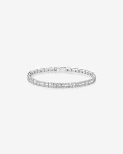 Pulsera de Diamantes Baguette Cultivados en Laboratorio de 3.37 Ct, Chapada en Rodio sobre Oro Sólido de 14K, Certificada por IGI, Regalo de Lujo para Aniversario de Bodas - Product Image 1