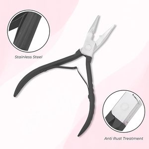 ชุดเครื่องมือต่อผมคุณภาพสูง OEM Professional สีโรสโกลด์ ผลิตจากสแตนเลสเกรดผ่าตัด พร้อมคีมต่อผมแบบไมโคร/นาโนริง - Product Image 2