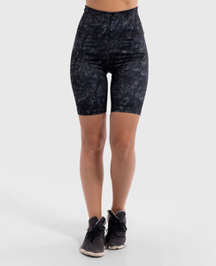 Shorts cyclistes taille haute personnalisés pour femmes, longueur genou, pour yoga et course, coupe ajustée basique, pour adultes, effet galbant - Product Image 2