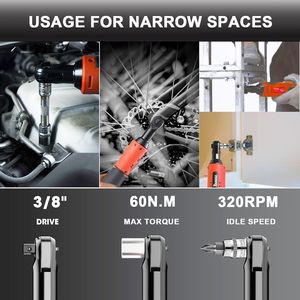 Set di 2 Chiavi Elettriche Senza Fili da 3/8'' con Batteria 12V 2000mAh e Caricabatterie, 45 FT LBS Max - Product Image 2