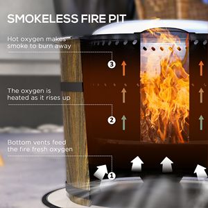 Brasero Portátil de Óxido de Magnesio sin Humo de 60 cm para Actividades al Aire Libre - Product Image 4