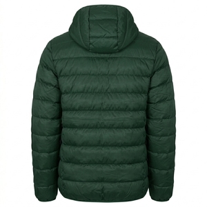 Men's Warm Hooded Puffer <b>Coat</b> Full Zip Lightweight Insulated Jacket for Cold Weather Protection - Product Image 3
