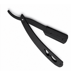 Navaja de Afeitar Recta de Acero Inoxidable Negra, Navaja de Afeitar Manual Profesional para Barberos, para Hombres - Product Image 6
