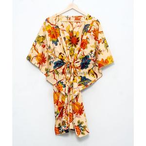 Caftán Floral para Mujer, Holgado y Cómodo, 100% Algodón, Estilo Natural, Nueva Colección, Ropa Caftán - Product Image 6