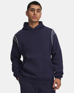 Sudadera con Cierre de Cremallera Azul Marino para Hombre, Diseño Moderno, Corte Regular, 100% Algodón Felpa, Transpirable, Informal - Product Image 1