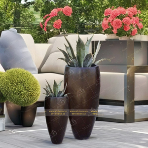 Durable GRC gran maceta moderna al aire libre Patio jardín maceta decorativa para el hogar para el diseño del paisaje - Product Image 5