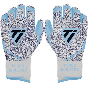 OEM Custom Baseball Batting Gloves White Ice Blue Design Youth Adult Wholesale Supplier - Product Image 6