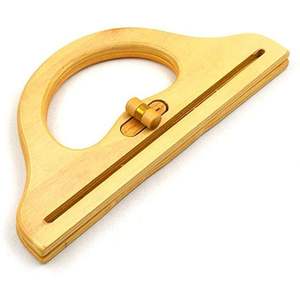 Poignée de sac à main en bois massif, écologique, pour cadeau et artisanat, poignée en bois pour sacs - Product Image 1