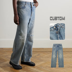 กางเกงยีนส์ทรงแบ็กกี้สำหรับผู้ชาย ดีไซน์ล่าสุด บริการ OEM คุณภาพพรีเมียม สวมใส่สบาย - Product Image 4