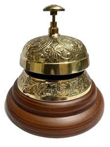 Golden Antique <b>Brass</b> Floral Design Push Table Call <b>Bell</b> Manual Press Desk <b>Bell</b> for Office School Hotel Nautical Gift - Product Image 2