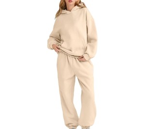Custom Women Tracksuit Cozy Sherpa Fleece Zip <b>Jacket</b> Jogger Set Warm Casual Streetwear Outdoor Winter Apparel - Product Image 1
