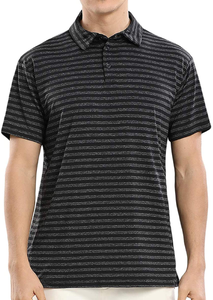 Camiseta Polo de Punto a Rayas para Hombre, Manga Corta, Estilo Casual, Corte Regular, Diseño con Botones - Product Image 3