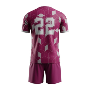 Nuestra fábrica OEM pone en valor acentuados los detalles de las insignias en cada uniforme de fútbol personalizado mediante sublimación mediante una prensa de calor avanzada. - Product Image 2