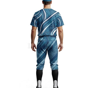 Uniforme de baseball professionnel, maillot personnalisé, pantalon assorti, polyester respirant, motif imprimé par sublimation audacieux, entraînement d'équipe - Product Image 2