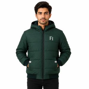 Unisex Hooded Padded <b>Jacket</b> Winter Quilted Outerwear Full Zip Warm Casual Men's <b>Jackets</b> Custom Logo Insulated Coat Wholesale USA - Product Image 1