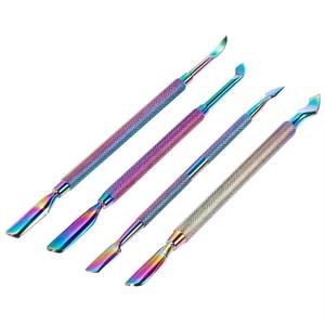 Pousse-cuticules de luxe tendance en acier inoxydable professionnel pour soins des ongles, disponible en OEM - Product Image 1