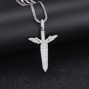 จี้กางเขนเงินแท้ 925 ประดับเพชรโมอิสซาไนต์ VVS ขนาดเล็ก สร้อยคอแบบ Ice Out เครื่องประดับจี้เพชรโมอิสซาไนต์รูปกางเขน - Product Image 3