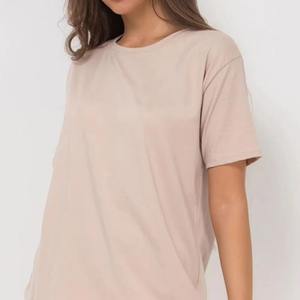 Conjunto de Camiseta y Pantalones Cortos de Punto Sólido Informal y Transpirable para Mujer, Conjunto de Dos Piezas con Logotipo Personalizado - Product Image 6