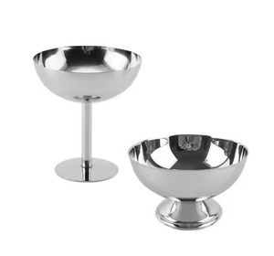 Bol à glace en métal de la collection hôtelière de luxe, coupe à dessert en acier inoxydable pour une présentation élégante - Product Image 2