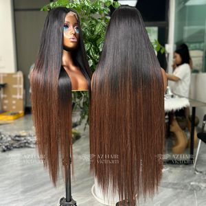 Perruques Lace Front Cheveux Humains Lisses Brun Foncé à Pointes, Sans Colle, 2x4 2x6, avec Bonnet Personnalisable – Meilleures Ventes en Gros - Product Image 3