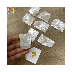 Vente en gros de pièces de coquillages blancs polies, plaques de coquillages naturels pour la fabrication de bijoux, composants pour boucles d'oreilles, colliers, bracelets - Product Image 4