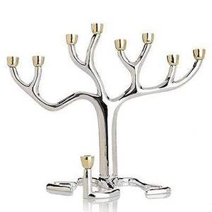 Menorah Plateada de Diseño Único 2026 para Villas, Sinagogas y Templos, Iluminación Decorativa de Mesa, Portavelas de Hanukkah - Product Image 3