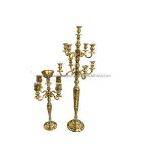 Candélabre personnalisé en métal à arrivée chaude et attrayante avec chandelier à 5 bras bougeoir fait main décoratif Antique - Product Image 5