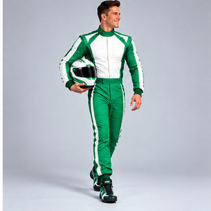 Traje de Motociclismo para Hombre, Verde y Blanco, Manga Larga, Poliéster/Nailon, Impermeable, Secado Rápido, para Todas las Temporadas, Precio Económico, OEM Personalizado - Product Image 1