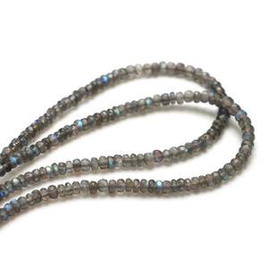 Natural Labradorite Faceted Rondelle <b>Beads</b> Strands 4.5 To 5.5mm Loose Gemstone <b>Beads</b> For Jewelry <b>Bracelet</b> Making Wholesale Bulk - Product Image 2