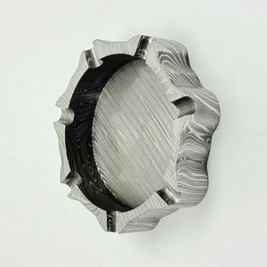 Luxury Handmade Damascus Steel <b>Ashtray</b> Unique Layer Design Metal <b>Ashtray</b> for Office Desk Smoking Accessories - Product Image 5