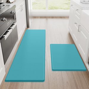 2 Tappeti da Cucina Antifatica, Tappetini Ammortizzati Antiscivolo per Scrivania, Tappetino Impermeabile per Pavimento della Cucina - Product Image 1
