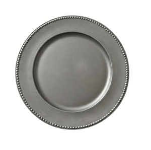 Assiette de présentation décorative en étain plaqué argent, perlée et faite à la main, la plus vendue pour la restauration hôtelière et la présentation de fruits - Product Image 3