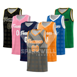 Maillots de basket personnalisés sublimés, col en V, sans manches, en mesh, unisexe, nom d'équipe 00, respirant, toutes saisons, vêtements de sport pour adultes - Product Image 2