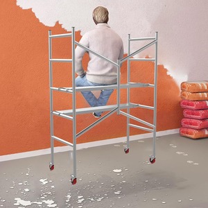 แท่นทำงานแบบมีล้อเลื่อน, นั่งร้านเคลื่อนที่แบบมีล้อ, นั่งร้านสำหรับงานก่อสร้างอาคาร, ทาสีภายใน, งานปรับปรุงบ้าน - Product Image 1