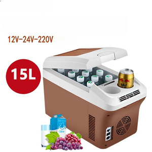 15L Portable Car <b>Refrigerator</b> 12V-24V-220V Dual Voltage Thermoelectric Cooler for Vehicle Outdoor Use - Product Image 1