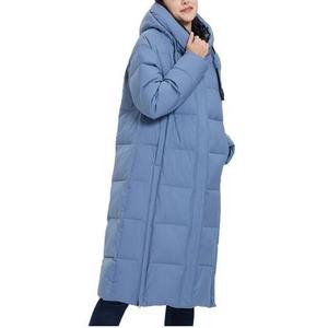 Veste d'hiver longue matelassée avec capuche amovible, manches longues, fermeture éclair, couleur unie, extérieur en polyester, manteau épais et chaud - Product Image 2