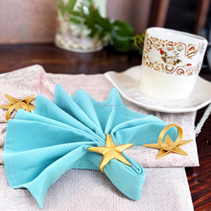 กระดาษเช็ดปากทรงกลมทำจากไม้สีทองประดับโต๊ะสำหรับปาร์ตี้ฤดูใบไม้ผลิ - Product Image 4