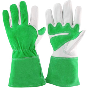 Gants de soudage en cuir de vachette grainé renforcé de qualité supérieure, résistants, pour travaux industriels, protection des mains, ignifuges - Product Image 4