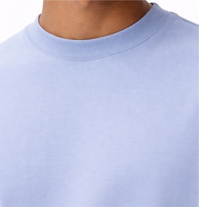 T-shirt uni surdimensionné pour homme, manches courtes, coupe décontractée, col rond, couleur unie, ajustement confortable, épaules tombantes - Product Image 4